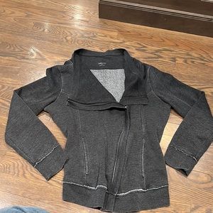 Calvin Klein dark gray hoodie. Super soft, very comfortable. Side zipper